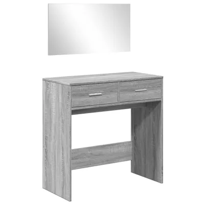 Obrázok produktu pre Toaletný stolík so zrkadlom sivý sonoma 80x39x80 cm