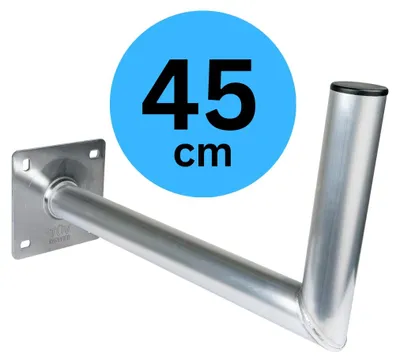 Produktbild von SCHWAIGER Aluminium Wandhalterung für Offset Antennen bis 90 cm, 250 mm Wandabstand, 48 mm Ø, windlastbeständig bis 190 km/h