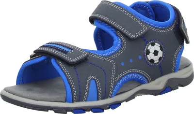 Produktbild von Sneakers Kinder-Jungen-Sandalette Fußball Grau-Blau, Farbe:grau, EU Größe:32