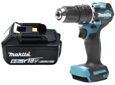 Productafbeelding van Elektrische boormachine, borstelloze motor, twee snelheidsstanden, 1 batterij en accessoire