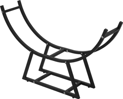 Obrázek produktu pro ML-Design kovový stojan na palivové dřevo, 55x94 cm, černý, vnitřní/venkovní, stojan na palivové dřevo z lakované oceli
