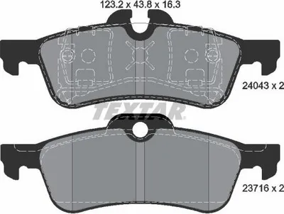 Produktbild von TEXTAR Bremsbeläge Satz Hinten für MINI Schrägheck (R56) 2404381