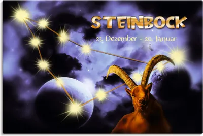 Produktbild von ARTland Leinwandbild Sternzeichen - Steinbock Größe: 60x40 cm