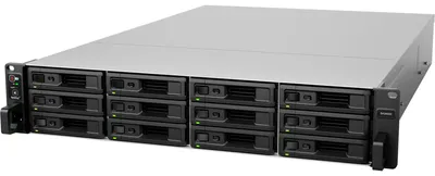 Produktbild von Synology SA3400D - NAS-Server - 12 Schächte - Rack - einbaufähig - SAS - RAID RAID 0, 1, 5, 6, 10, JBOD, 5 Hot Spare, 6 Hot Spare, 10-Hot-Spare, 1 Hot-Spare, RAID F1, F1 Hot Spare - RAM 16 GB - Gigabit Ethernet / 10 Gigabit Ethernet - iSCSI Support - 2U