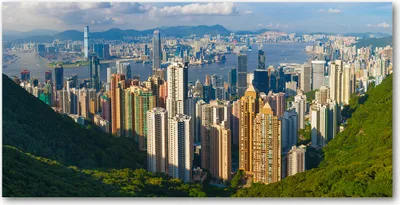 Produktbild von Tulup® Leinwandbild - 140x70 cm - Wandkunst - Drucke auf Leinwand - Leinwanddruck  - Sehenswürdigkeiten & Architektur - Mehrfarbig - Hongkong-Panorama