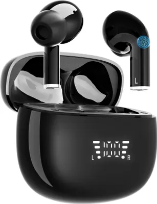 Produktbild von INF SP26 Schwarze Bluetooth-Ohrhörer: Kabellos 5.3, Lange Akkulaufzeit
