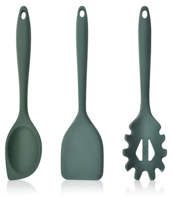 Produktbild von 3-teilige Silikon Küchenhelfer Set mit Antihaft-Löffel