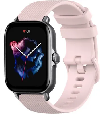 Produktbild von Strap-it Amazfit GTS 3 Luxus Silikonarmband (Rosa)