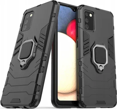 Produktbild von Samsung Galaxy A03s Hybrid-Rüstungshülle mit Magnetischer Halterung - Schwarz