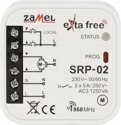 Zdjęcie produktu dla Zamel | Sterownik rolet SRP-02 - Energooszczędny - Komfortowy tryb - Łatwa instalacja