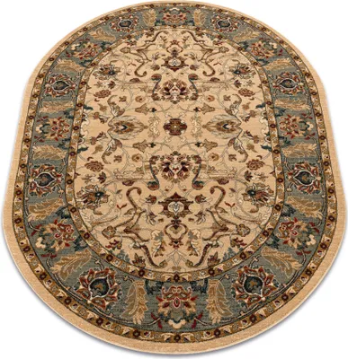 Immagine prodotto di Tappeto di lana OMEGA ovale ORDA fiori gelsomino 2 verde verde 170x235 cm