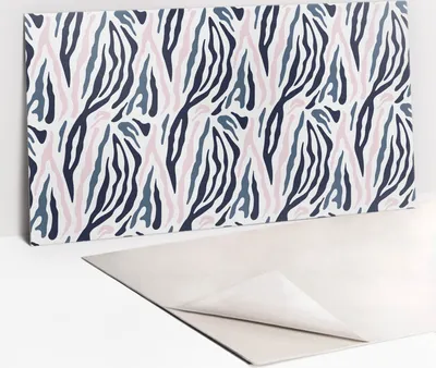 Produktbild von PVC-Wandschutz für die Küche - Stilvoller Schutz für Ihre Wände 100 x 50 Buntes Zebra
