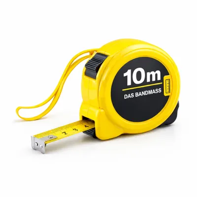 Produktbild von 10 Meter mit Halterung und Feststeller / Rollmassband, Aufrollsystem, Stop-Funktion, Tragegriff