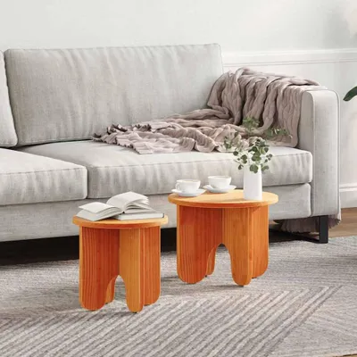 Productafbeelding van Maison Exclusive - Salontafel, 2 stuks, donkerbruin, 39,5 x 39,5 x 30 cm