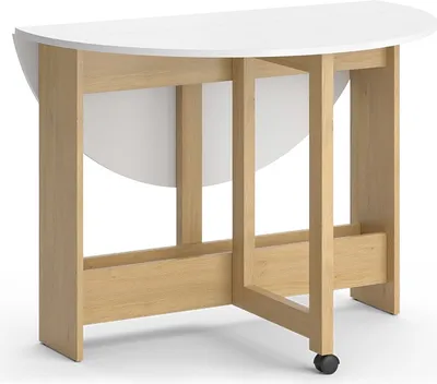 Produktbild von Esstisch Vicco Rondo Goldkraft Eiche/Weiß 100 x 100 cm ausklappbar, Model 47674