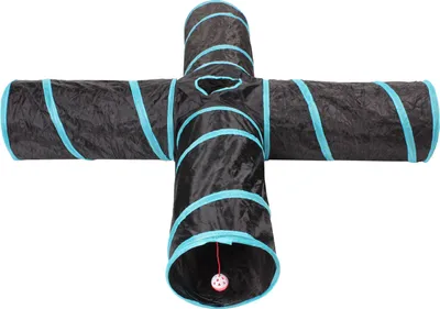 Produktbild von Vier-Wege-Agility-Tunnel schwarz-blau
