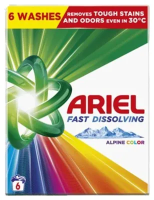 Zdjęcie produktu dla Ariel Fast Dissolving Alpine Color Proszek do prania 330g, 6 prań