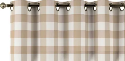 Produktbild von Dekoria Kurzgardine mit Ösen, weiss-beige kariert, 390 x 40 cm