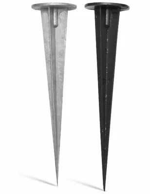Produktbild von Erdspieß aus Aluguss natur 150mm mit M5 Schraube