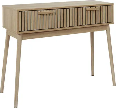 Zdjęcie produktu dla HowHomely | Stolik konsola - 35x80x100 cm - beżowy Stolik boczny - Dekoracja