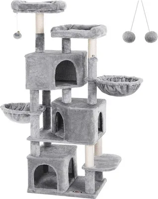 Produktbild von Famanu Katzenbaum mit 3 Höhlen und Aussichtsplattformen - 164 cm