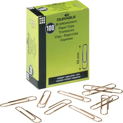 Produktbild von Briefklammern 50mm verkupfert VE=100x100 Stück