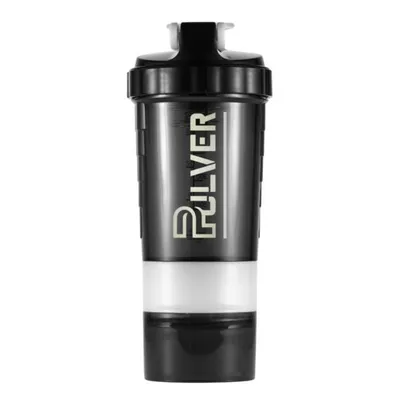 Produktbild von Pulver® protein Shaker mit Pulverfach & Spiralmischer - 500ML | Weiß Auslaufsicherer & BPA-Freier Kunststoff Eiweiß Shaker für Fitness & Fitnessstudio