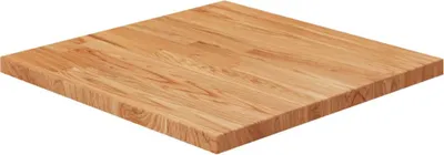 Image de The Living Store Plateau de table Carré Marron clair 50x50x2,5cm Chêne traité