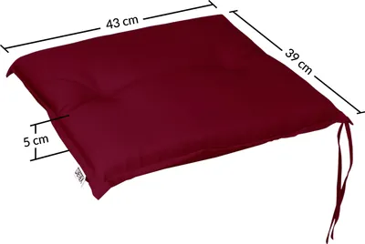 Image de DETEX® Ensemble de 6 Coussins Boston de Chaise de Jardin Rouge Coussin de siège de Jardin en Polyester intérieur extérieur