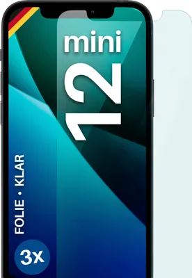Produktbild von moex® 3x Schutzfolie kompatibel mit iPhone 12 mini - Displayschutzfolie dünn Folie, Klar