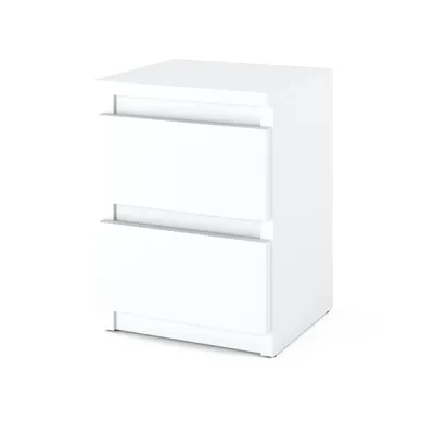 Produktbild von STIV Möbel | Stolik nocny - Stolik nocny z szufladą - Biały mat, wys. 52 cm szer. 40 cm gł. 40 cm