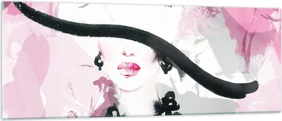 Produktbild von Bilder auf glas - Frau Abstraktion - 140x50cm - Glasbilder - Wandbilder - Kunstdruck - zum Aufhängen bereit - Wanddekoration aus Glas - Glas Bilder - Wandbild auf Glas - Einteilig - GAB140x50-3690