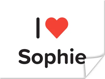 Produktbild von MuchoWow® Poster Ich liebe - Sophie - Mädchen 160x120 cm - Foto Plakat