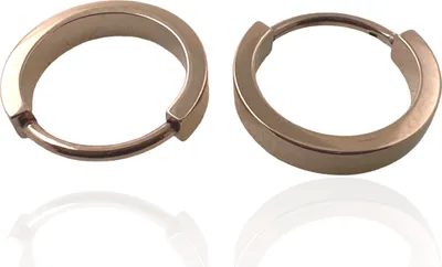 Produktbild von Titan Creolen Ohrringe 13mm in verschiedenen Farben Farbe - Roségoldfarben Breite - 2,5 mm