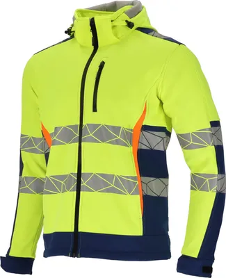Produktbild von Warnschutz-Softshelljacke Gelb-Blau, "XL", CE, Lahti
