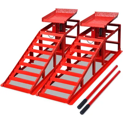 Immagine prodotto di Rampe carrabili 2 pz. Acciaio rosso