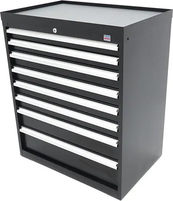Produktbild von 8-Türer Werkzeugkasten 88 x 58 x 100 cm schwarz
