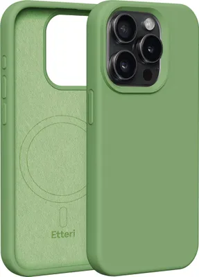 Immagine prodotto di Etteri custodia in silicone per iPhone 15 Pro 6.1 Custodia per cellulare verde chiaro