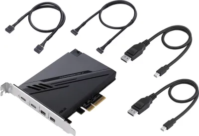 Image de Cartes/adaptateurs d'interface ASUS ThunderboltEX 4 Mini DisplayPort interne, PCIe, Thunderbolt, USB 2.0, USB 3.2 Gen 2 (3.1 Gen 2)
