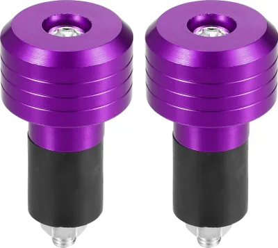 Produktbild von Motorrad Lenkerendstopfen Aluminiumlegierung 7/8" 22mm 30mm OD Modisch | Vordere Lenkergriffkappe Ausgeglichen Stecker Lila 2 Stück