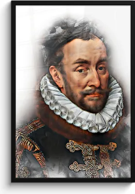Produktbild von MuchoWow® MuchoWow® Gerahmtes Poster Wilhelm von Oranien - Adriaen Thomasz - Turm 60x90 cm - Poster mit zchwarzem Bilderrahmen - Kunst