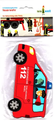 Produktbild von Feuerwehr Einladungskarten ( 6 Stk )