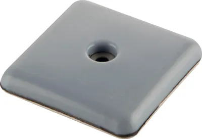 Produktbild von Teflongleiter mit Schraube quadratisch, 35x35 mm, Höhe 8 mm, graublau