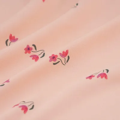 Produktbild von Viskose-Popeline Tulpenduo Rosa 140cm