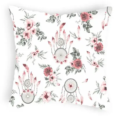 Produktbild von Designpremium Baumwoll-Kissenbezug Weiß Traumfänger 40x40 cm
