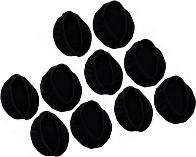 Image de Coussinets pour casque - Protections pour oreilles - Hygiène et protection - Lavables et réutilisables - Diamètre : 9-11 cm - Noir