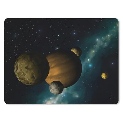 Produktbild von MuchoWow® Mauspad Mousepad Planeten - Sterne - Mond 40x30 cm - Mousepads - Maus Mat - Pad - Mausunterlage - Anti Rutsch