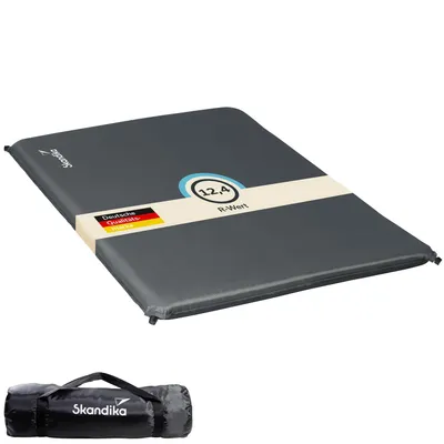 Produktbild von Skandika Doppel-Isomatte Easy Double | 10 cm dick, selbstaufblasend, leicht, faltbar, selbstfüllender Schaumstoff, Campingunterlage, Gästematratze