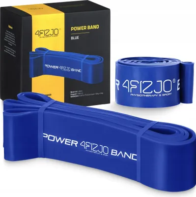 Produktbild von 4FIZJO Latex Fitnessband, 208x6,4x0,45 cm, Widerstand 36-45 kg, Blau