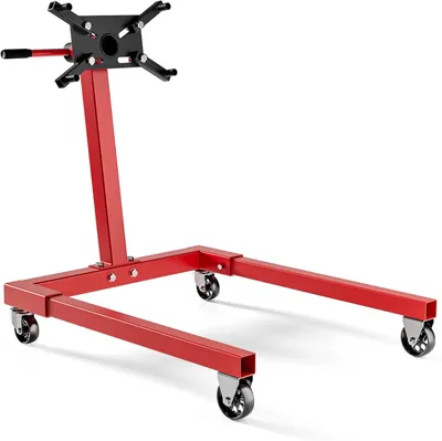 Imagen del producto de Soportes para motores con capacidad de hasta 570 kg, soportes de acero para elevar motores de automóviles, y soportes para motores con ruedas para reparaciones y mantenimiento